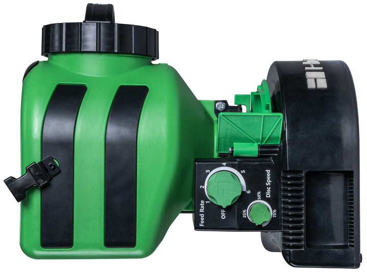 Hooyman 24V chest spreader with included lithium-ion battery and charger