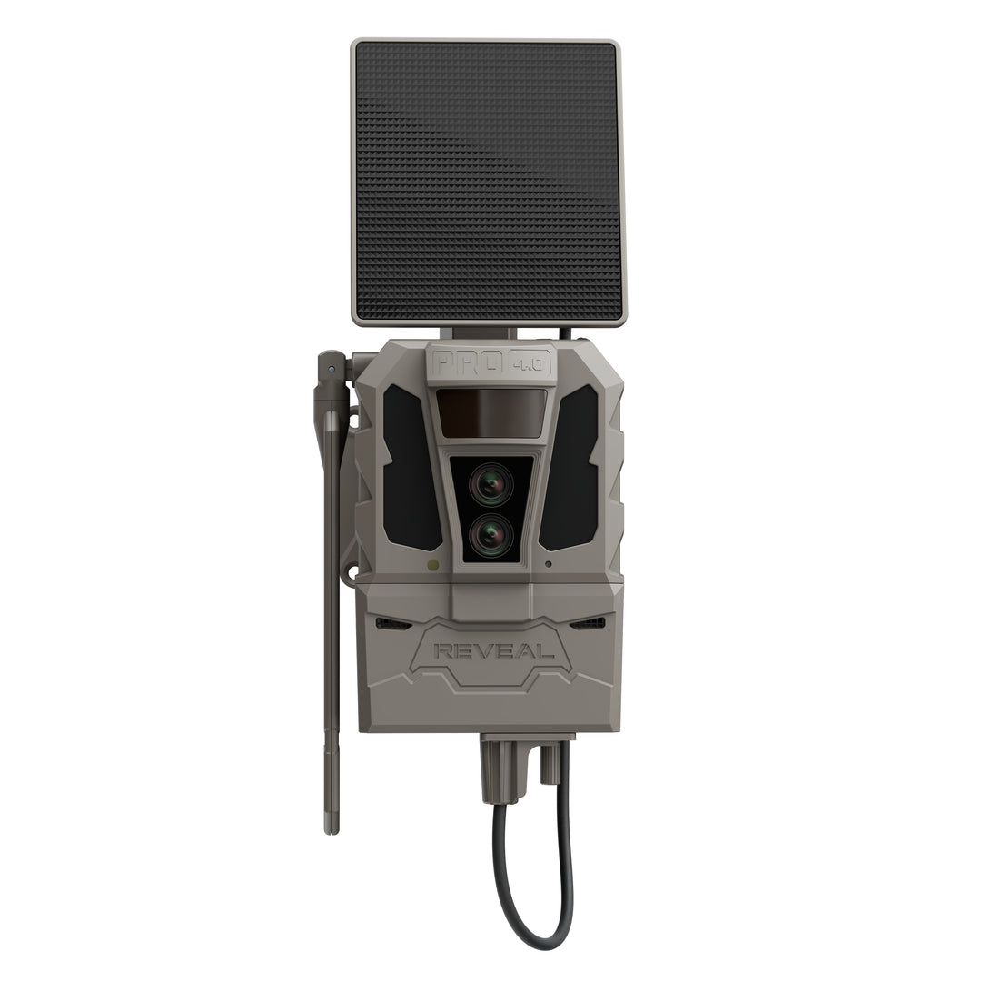 Tactacam REVEAL Pro 4.0 Solar cellular trail camera with solar panel, front
