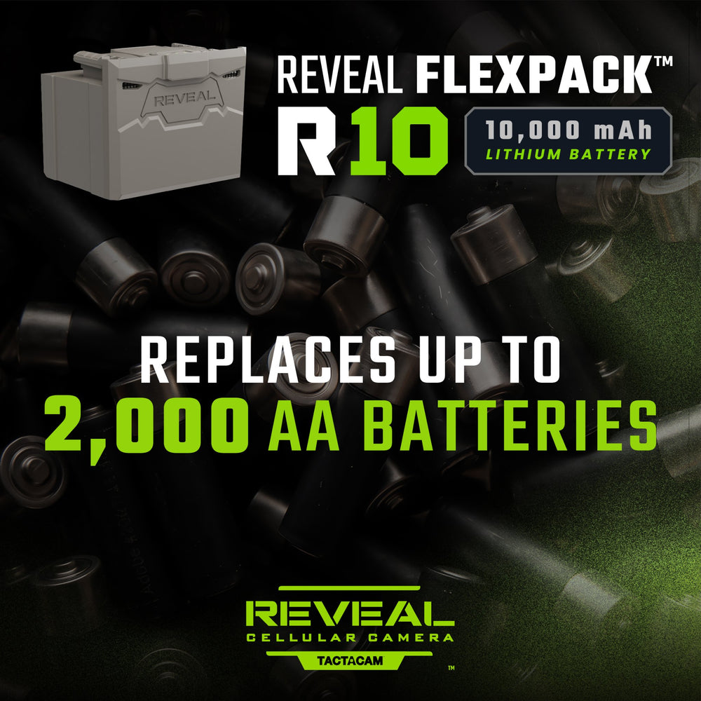 REVEAL FlexPack R10 replaces up to 2,000 AA batteries