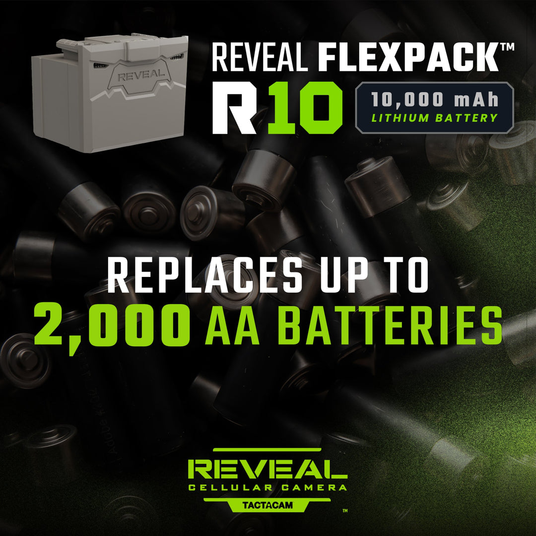 REVEAL FlexPack R10 replaces up to 2,000 AA batteries