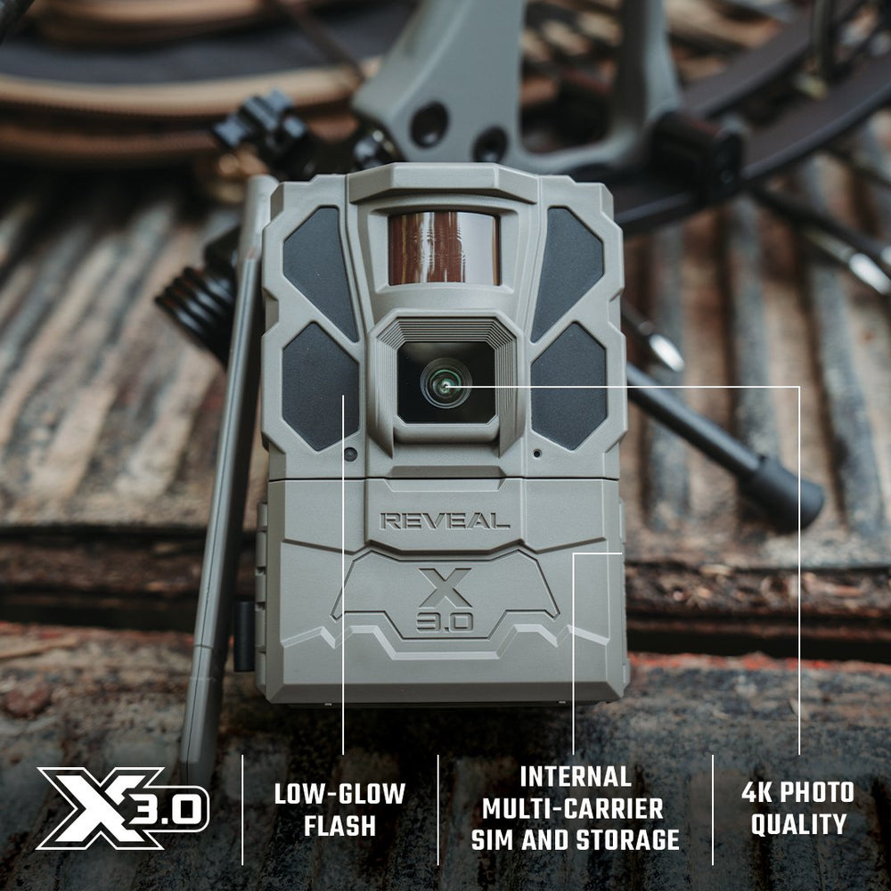 REVEAL X 3.0 features: low-glow flash, internal multi-carrier SIM and storage, 4K photo quality